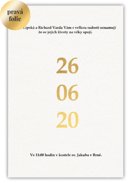 Originálne svadobné oznámenie s fotkou - Full photo